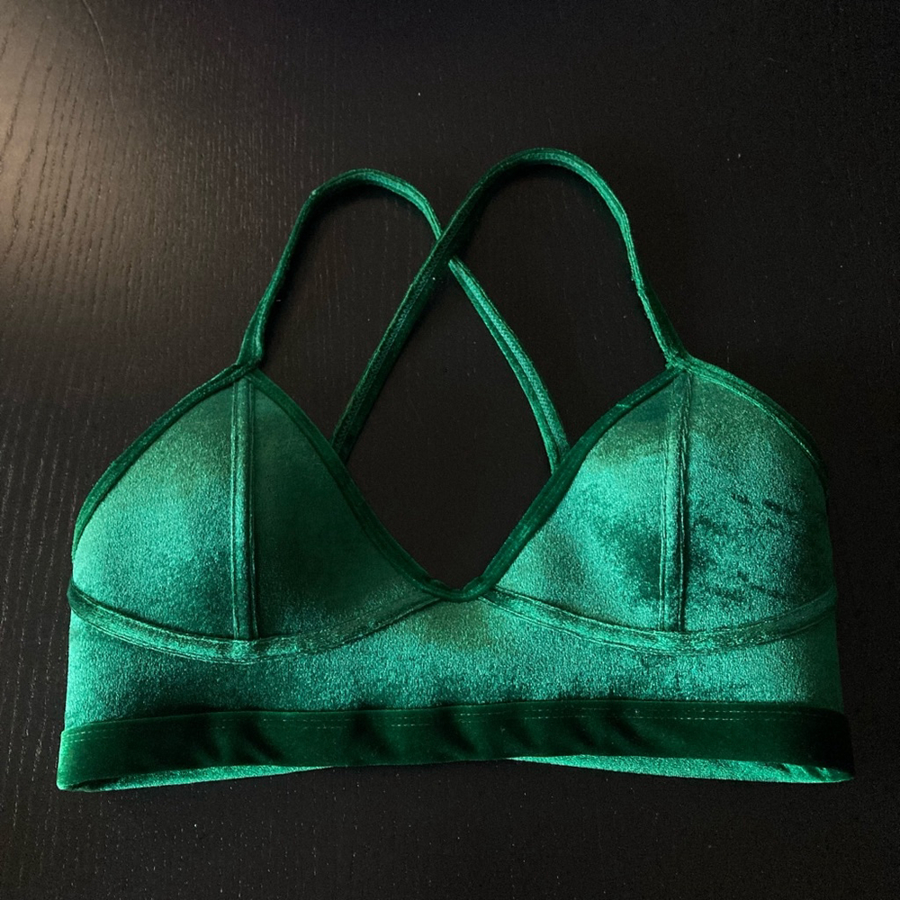 Women's HOAKA SWIMWEAR Bra Top Size S Green - Picture 1 of 16